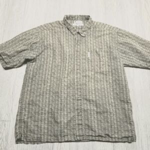 Columbia Camp Shirt  Cotton Ramie Button Up Short Sleeve, 2XL, EUC